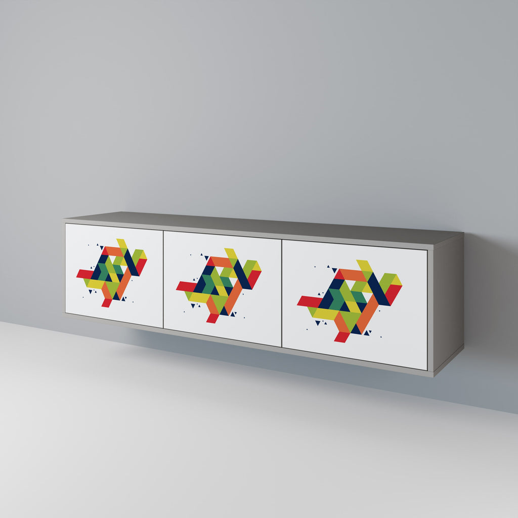 FUTURE SIGN TV-Lowboard mit 3 Türen in Grau