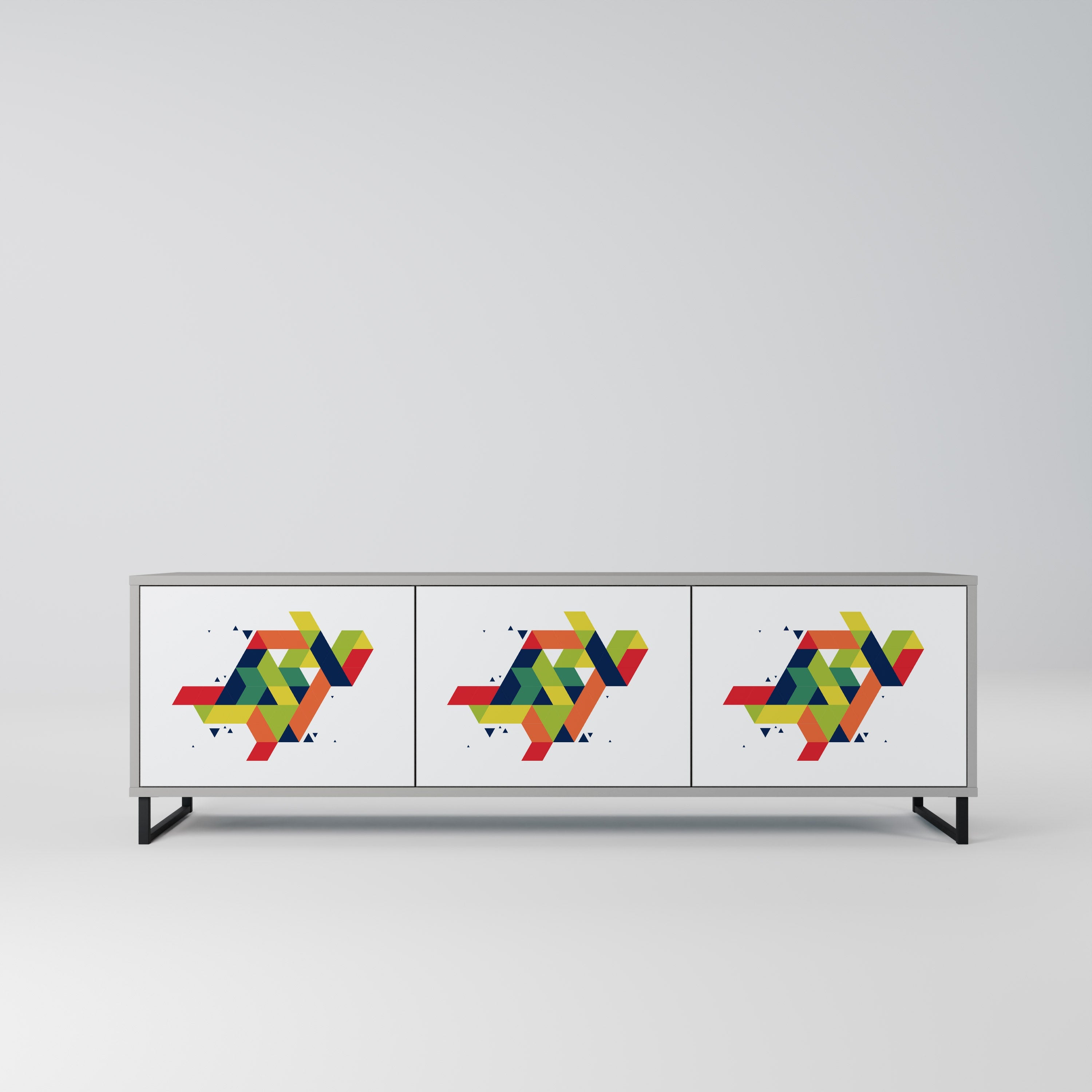 FUTURE SIGN TV-Lowboard mit 3 Türen in Grau