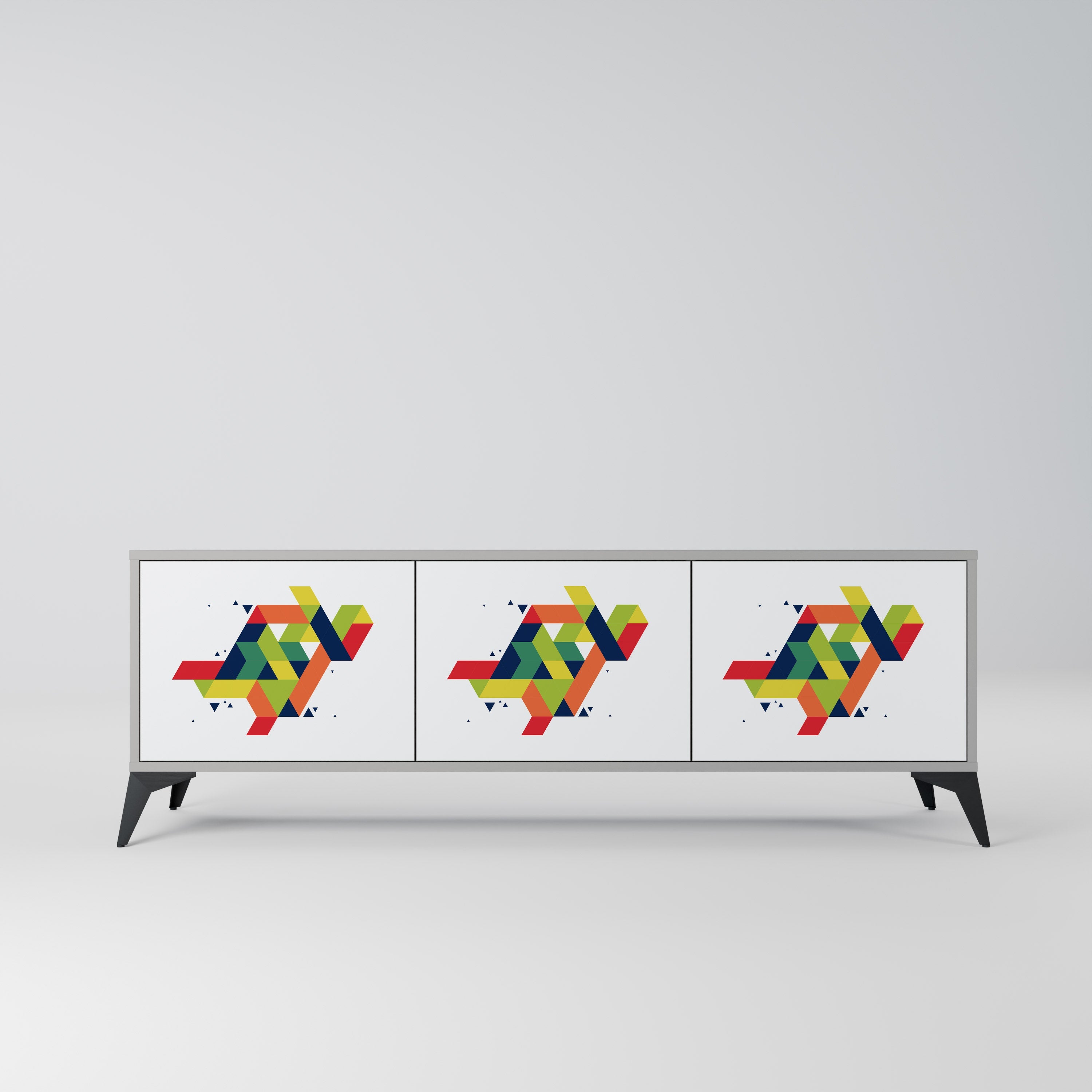 FUTURE SIGN TV-Lowboard mit 3 Türen in Grau