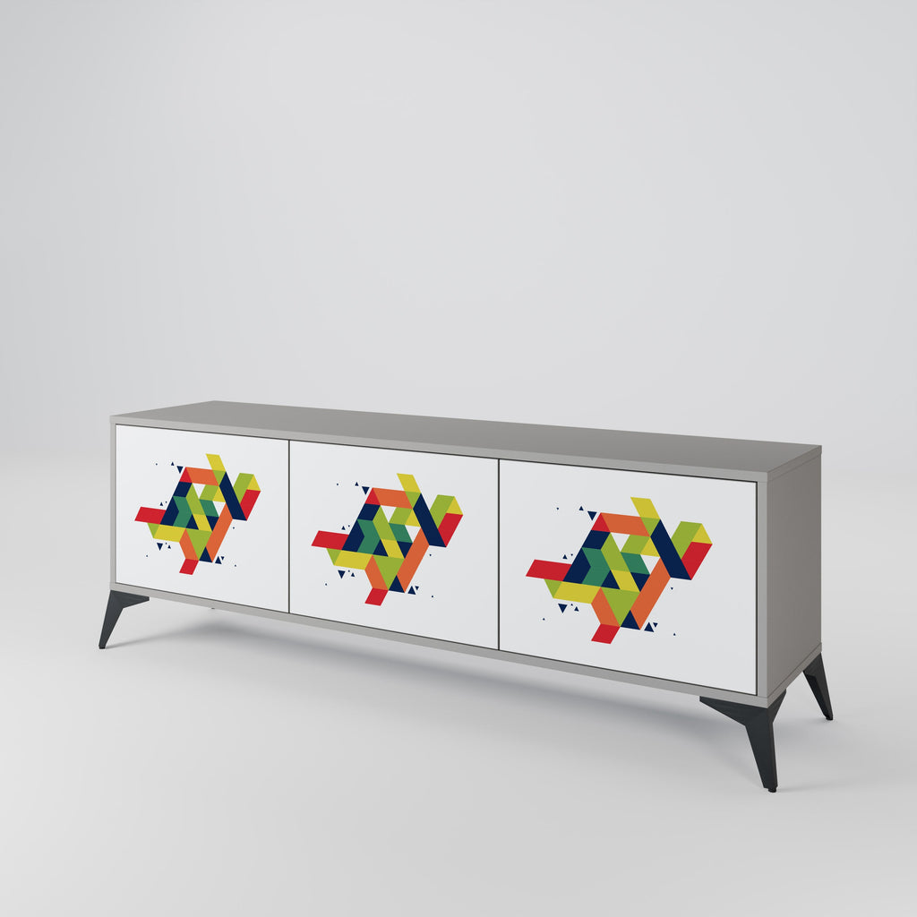 FUTURE SIGN TV-Lowboard mit 3 Türen in Grau