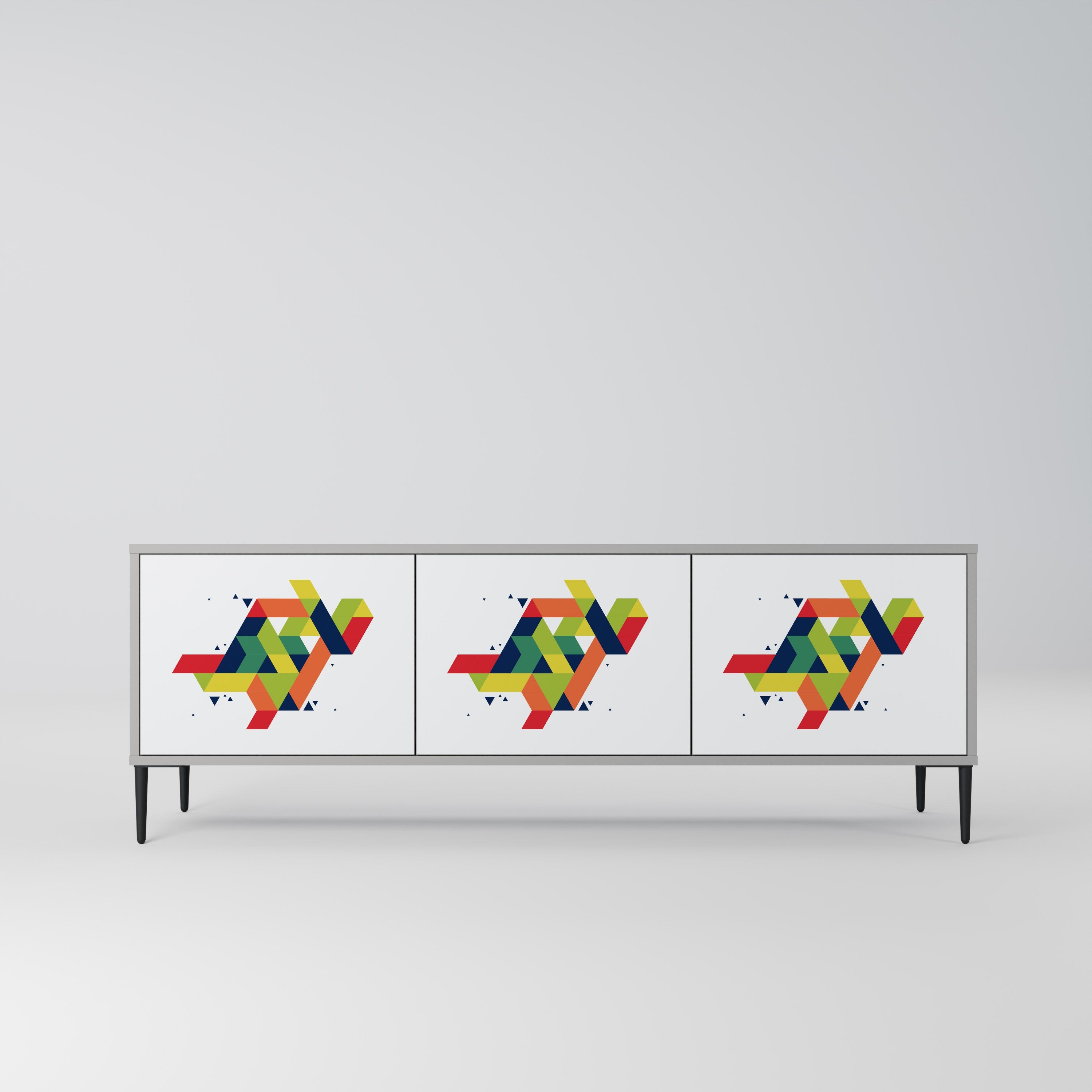 FUTURE SIGN TV-Lowboard mit 3 Türen in Grau