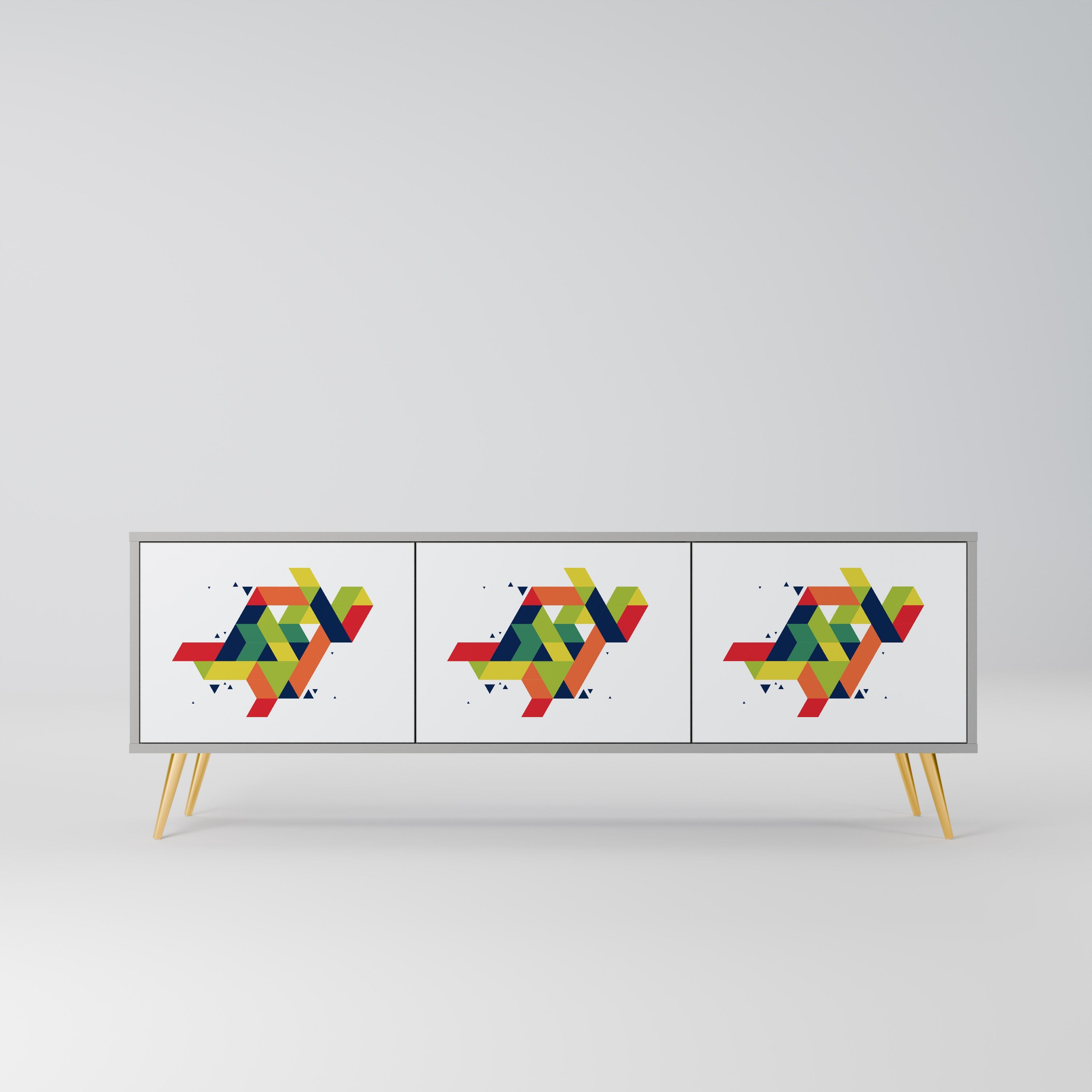 FUTURE SIGN TV-Lowboard mit 3 Türen in Grau