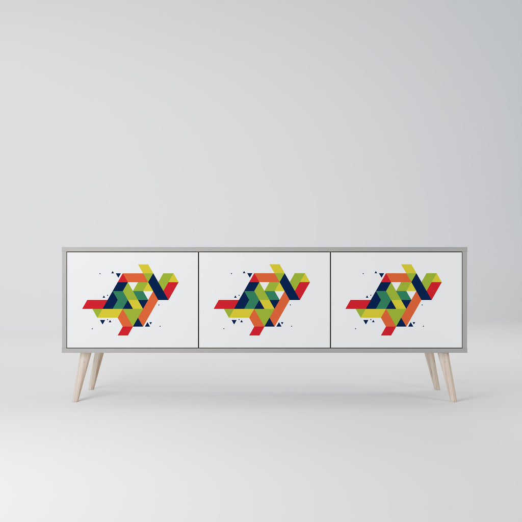 FUTURE SIGN TV-Lowboard mit 3 Türen in Grau