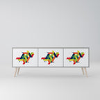 FUTURE SIGN TV-Lowboard mit 3 Türen in Grau