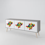 FUTURE SIGN TV-Lowboard mit 3 Türen in Grau