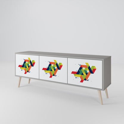 FUTURE SIGN 3-Door TV Cabinet