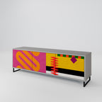 VIVID ART TV-Lowboard mit 3 Türen in Grau