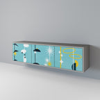 PATHS TO HAPPINESS TV-Lowboard mit 3 Türen in Grau