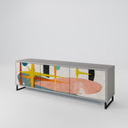 INTERSTELLAR VIBES TV-Lowboard mit 3 Türen in Grau