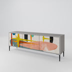 INTERSTELLAR VIBES TV-Lowboard mit 3 Türen in Grau