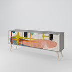 INTERSTELLAR VIBES TV-Lowboard mit 3 Türen in Grau