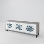 WONDERLAND VEGETATION TV-Lowboard mit 3 Türen in Grau