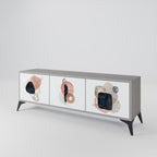 COLORFUL SHAPES TV-Lowboard mit 3 Türen in Grau