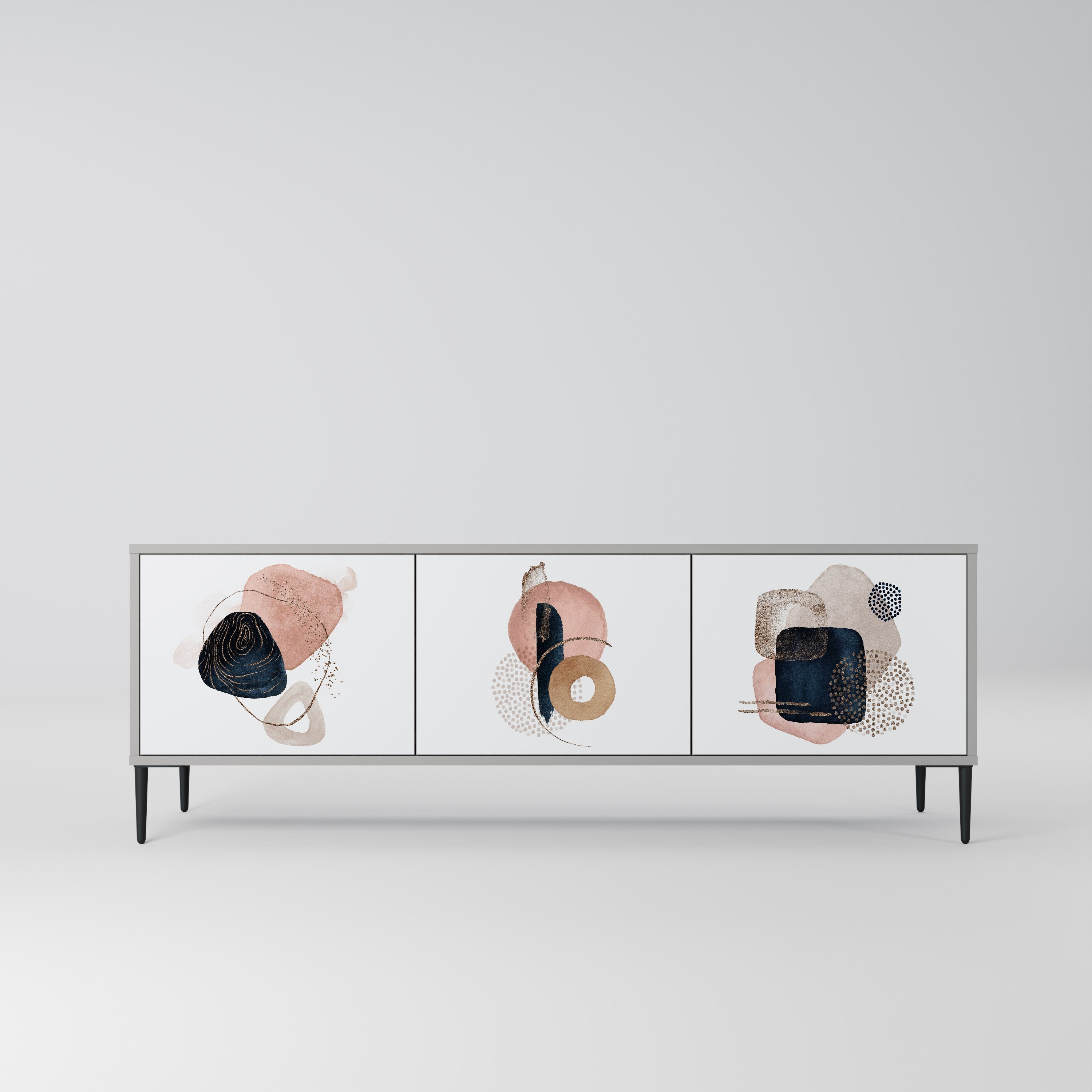 COLORFUL SHAPES TV-Lowboard mit 3 Türen in Grau