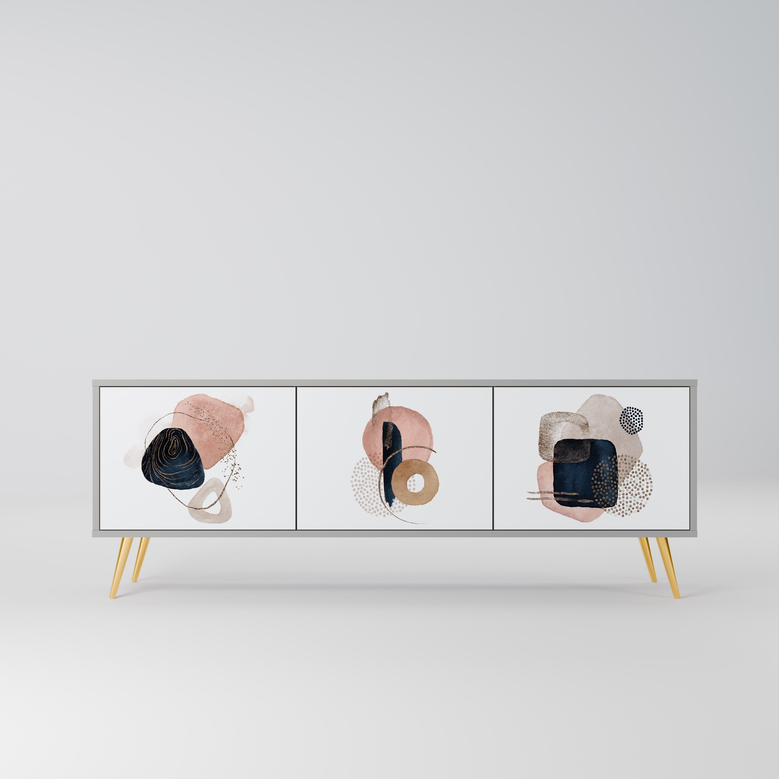 COLORFUL SHAPES TV-Lowboard mit 3 Türen in Grau