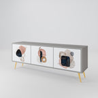 COLORFUL SHAPES TV-Lowboard mit 3 Türen in Grau