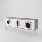 COLORFUL SHAPES TV-Lowboard mit 3 Türen in Grau