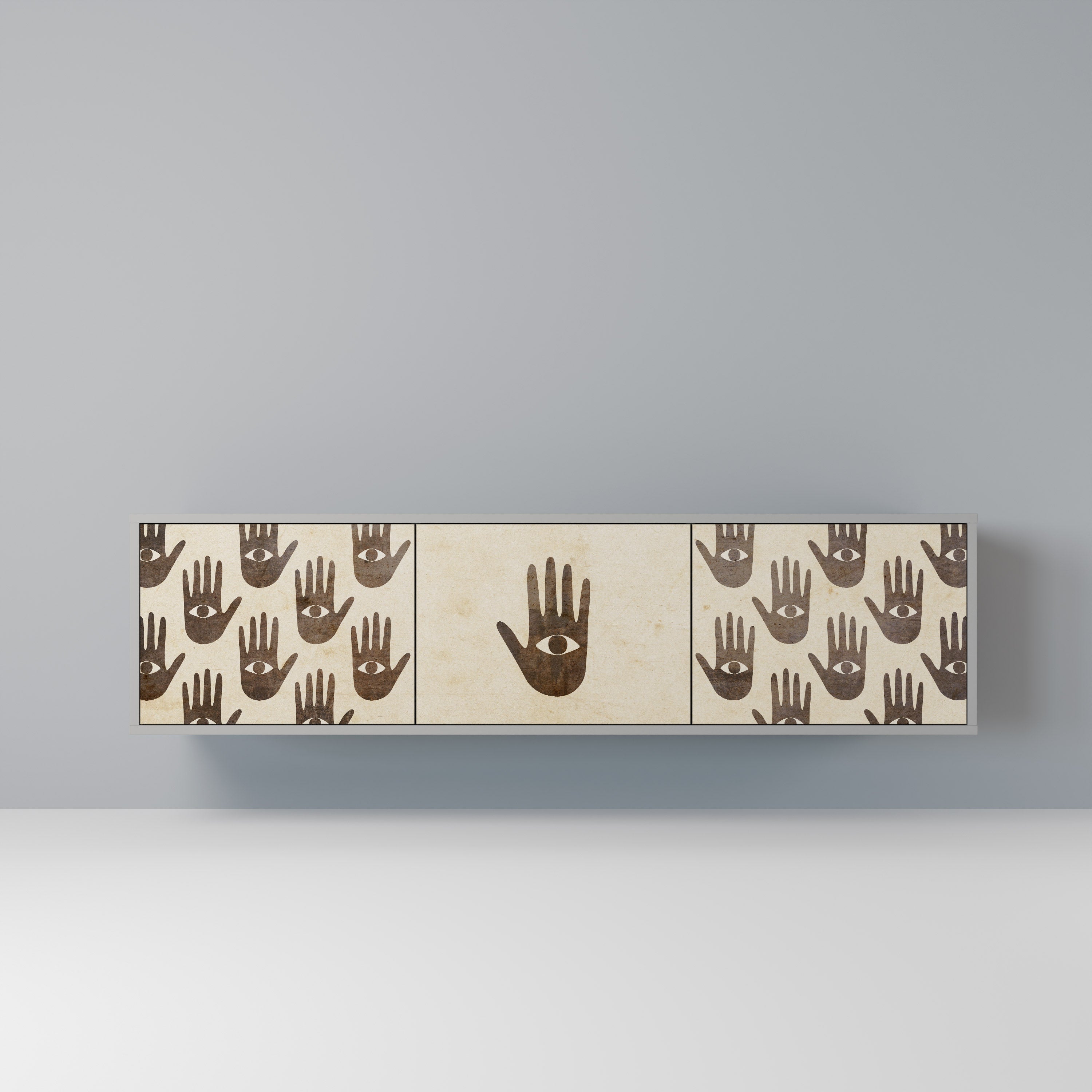 SEE MORE TV-Lowboard mit 3 Türen in Grau