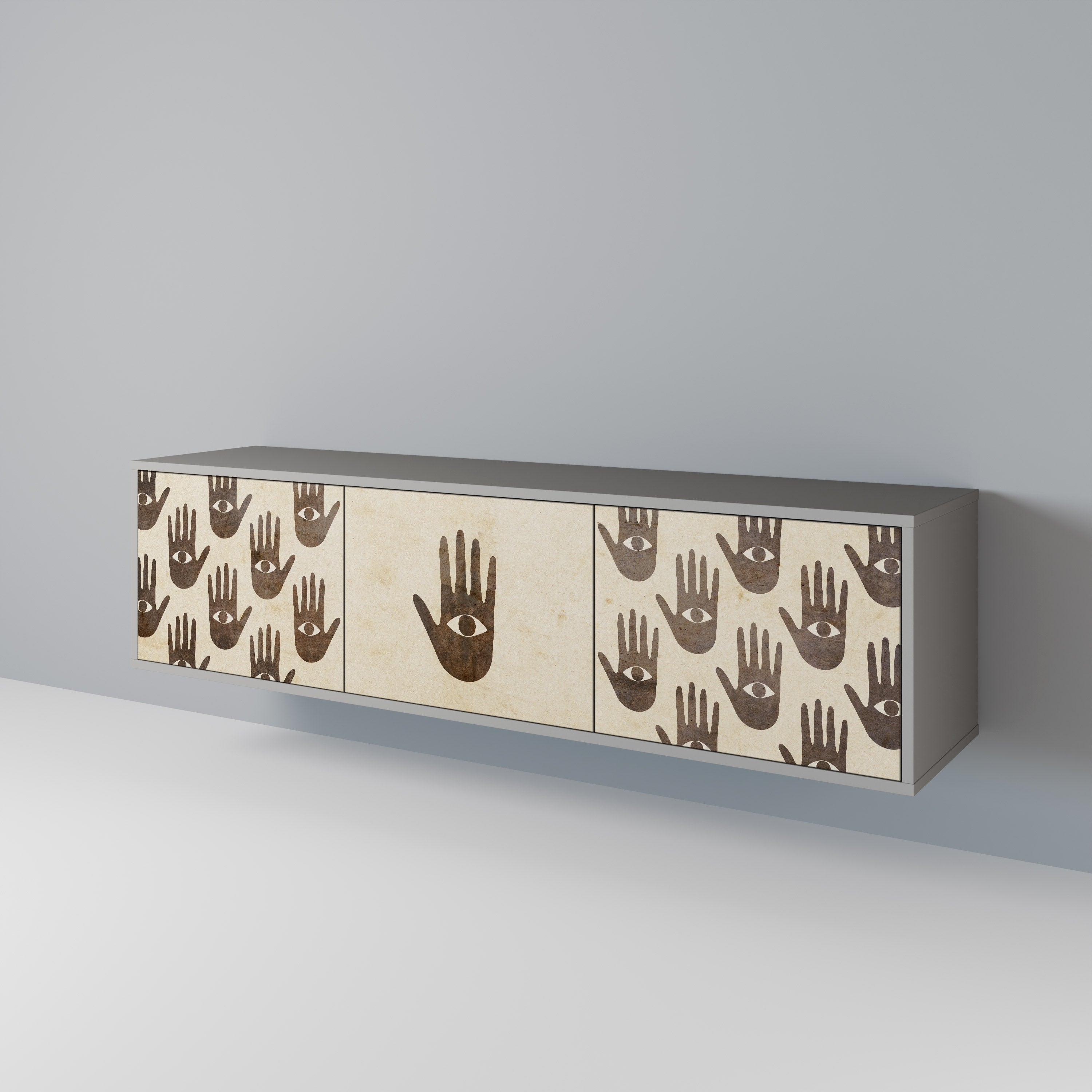 SEE MORE TV-Lowboard mit 3 Türen in Grau