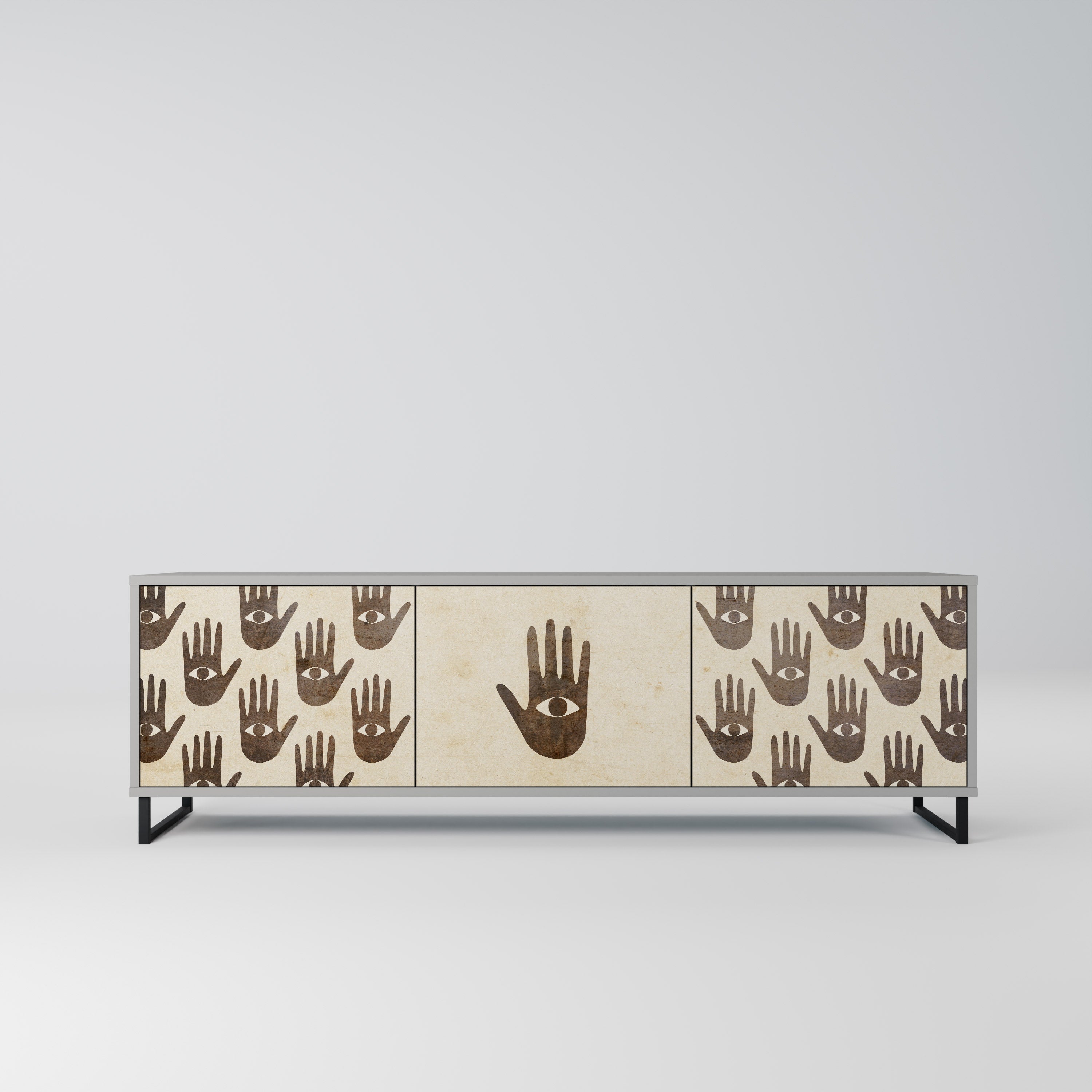 SEE MORE TV-Lowboard mit 3 Türen in Grau