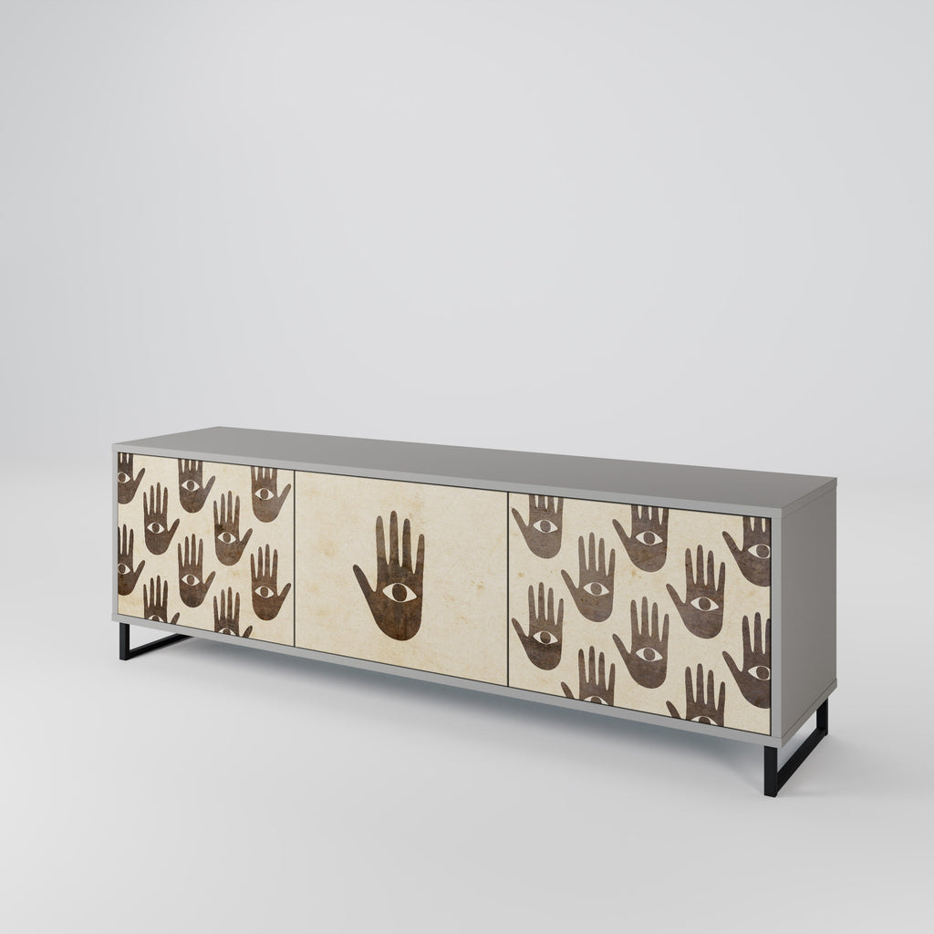 SEE MORE TV-Lowboard mit 3 Türen in Grau