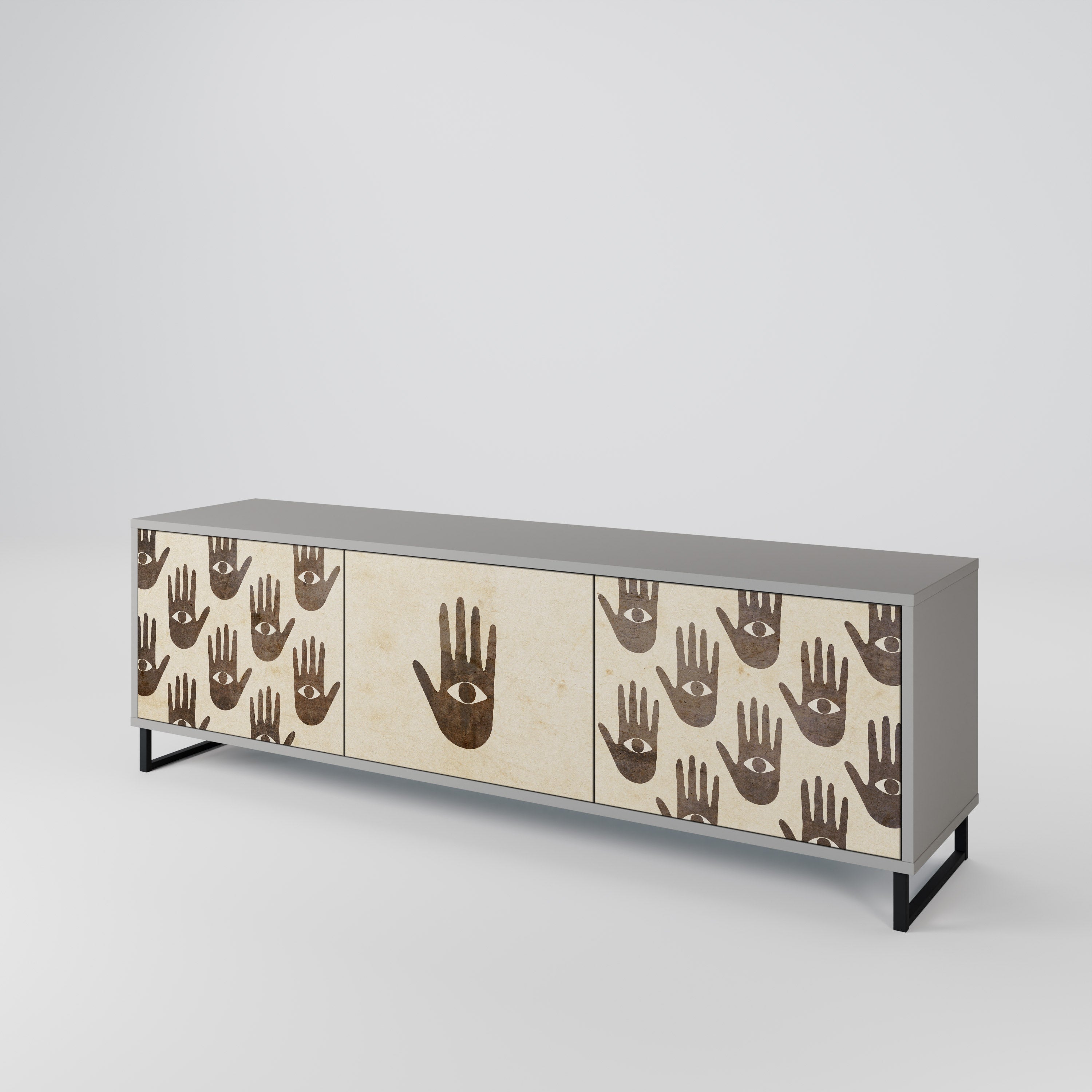 SEE MORE TV-Lowboard mit 3 Türen in Grau