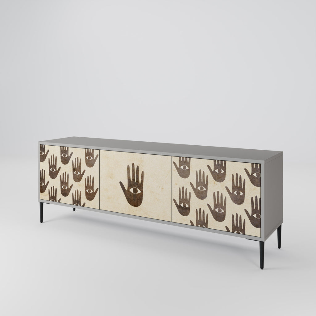 SEE MORE TV-Lowboard mit 3 Türen in Grau