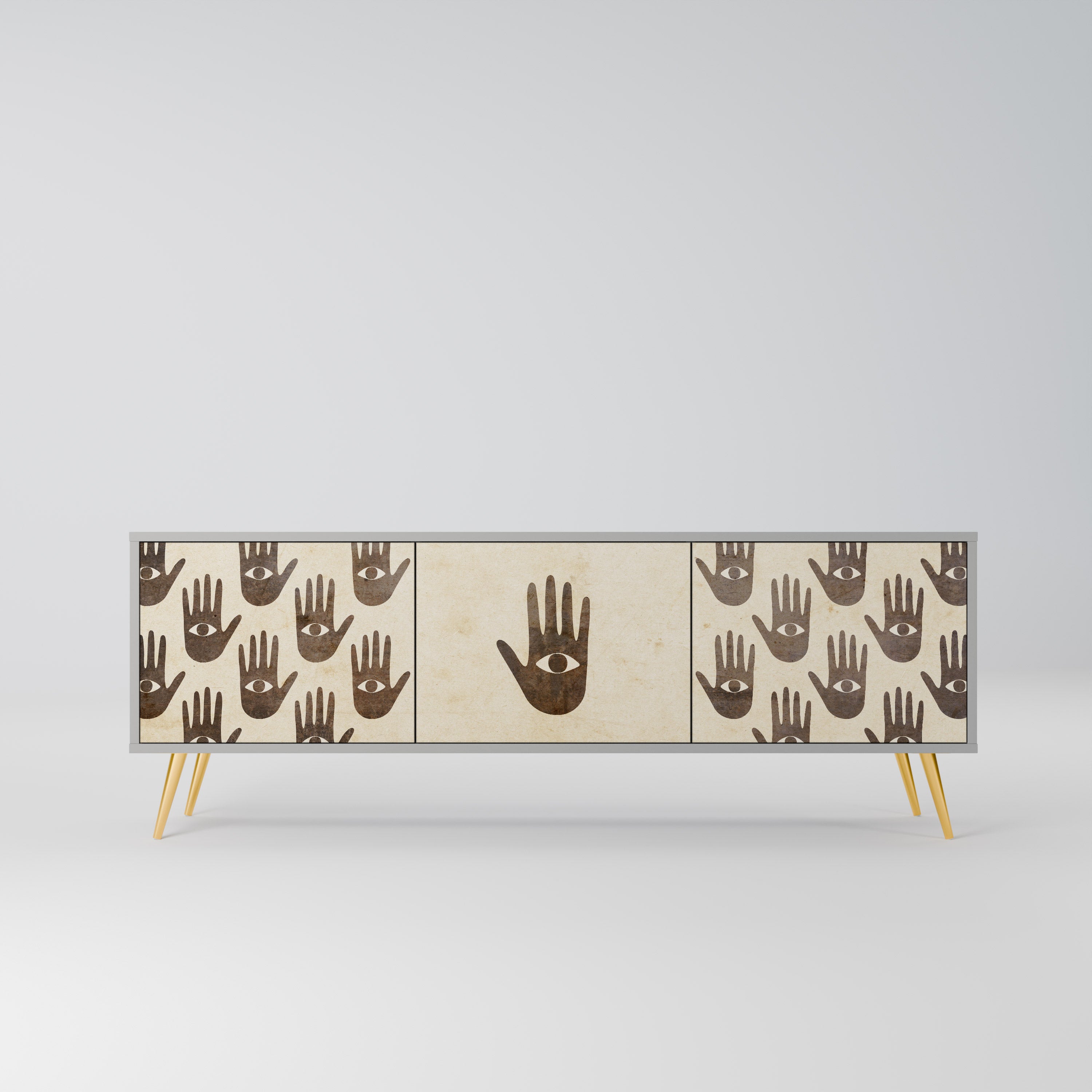 SEE MORE TV-Lowboard mit 3 Türen in Grau