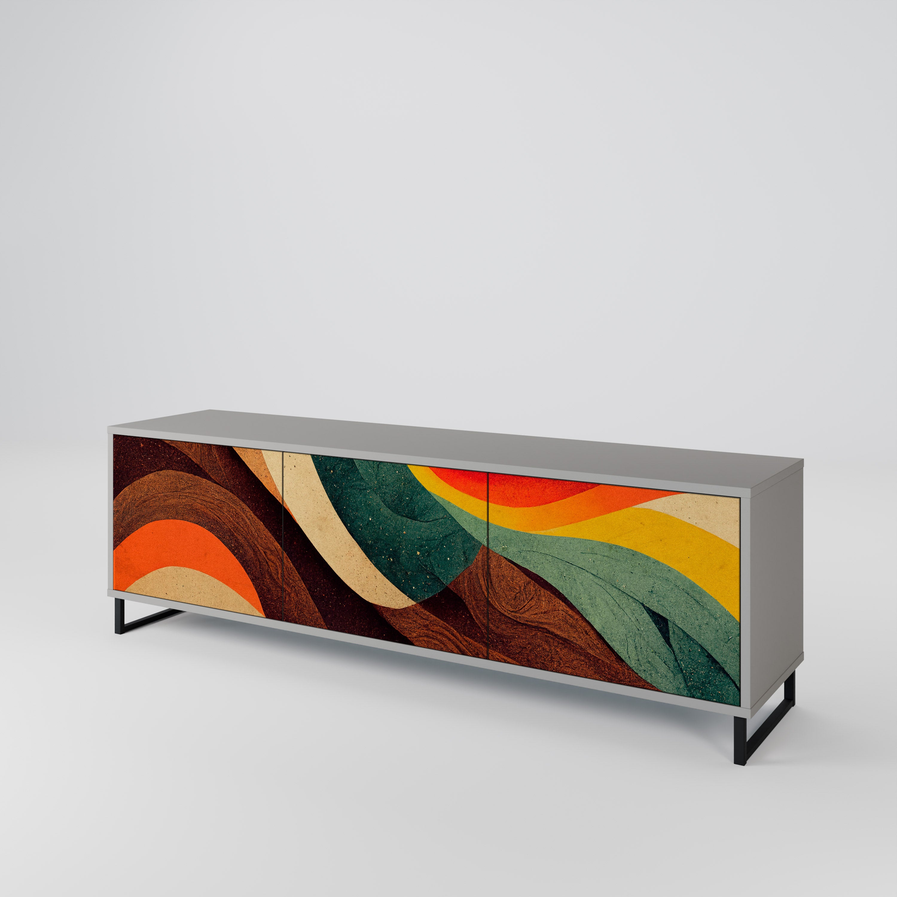 COLORFUL STRANDS 3-türiges TV-Lowboard