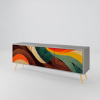 COLORFUL STRANDS TV-Lowboard mit 3 Türen in Grau