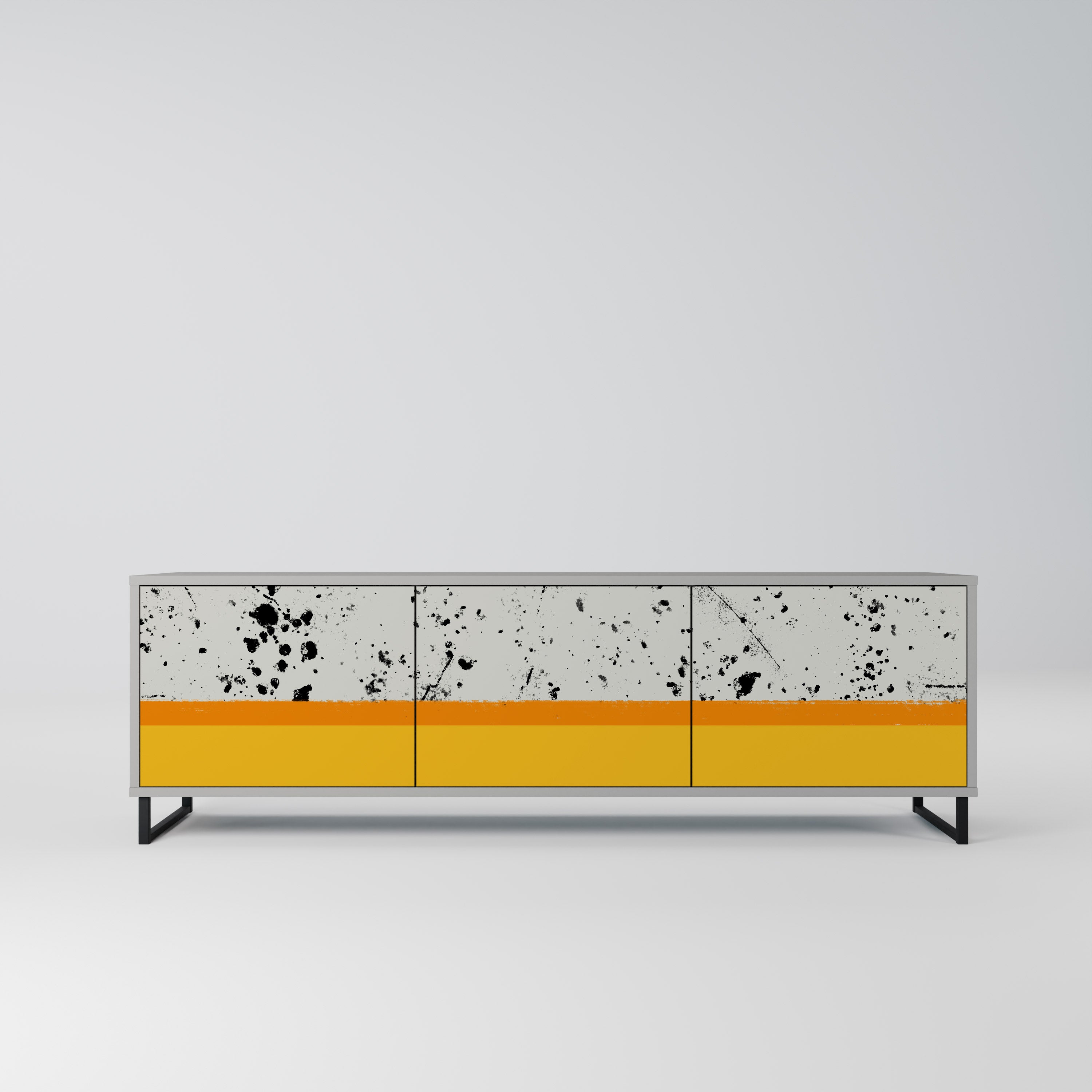 DYED BY ORANGE TV-Lowboard mit 3 Türen in Grau