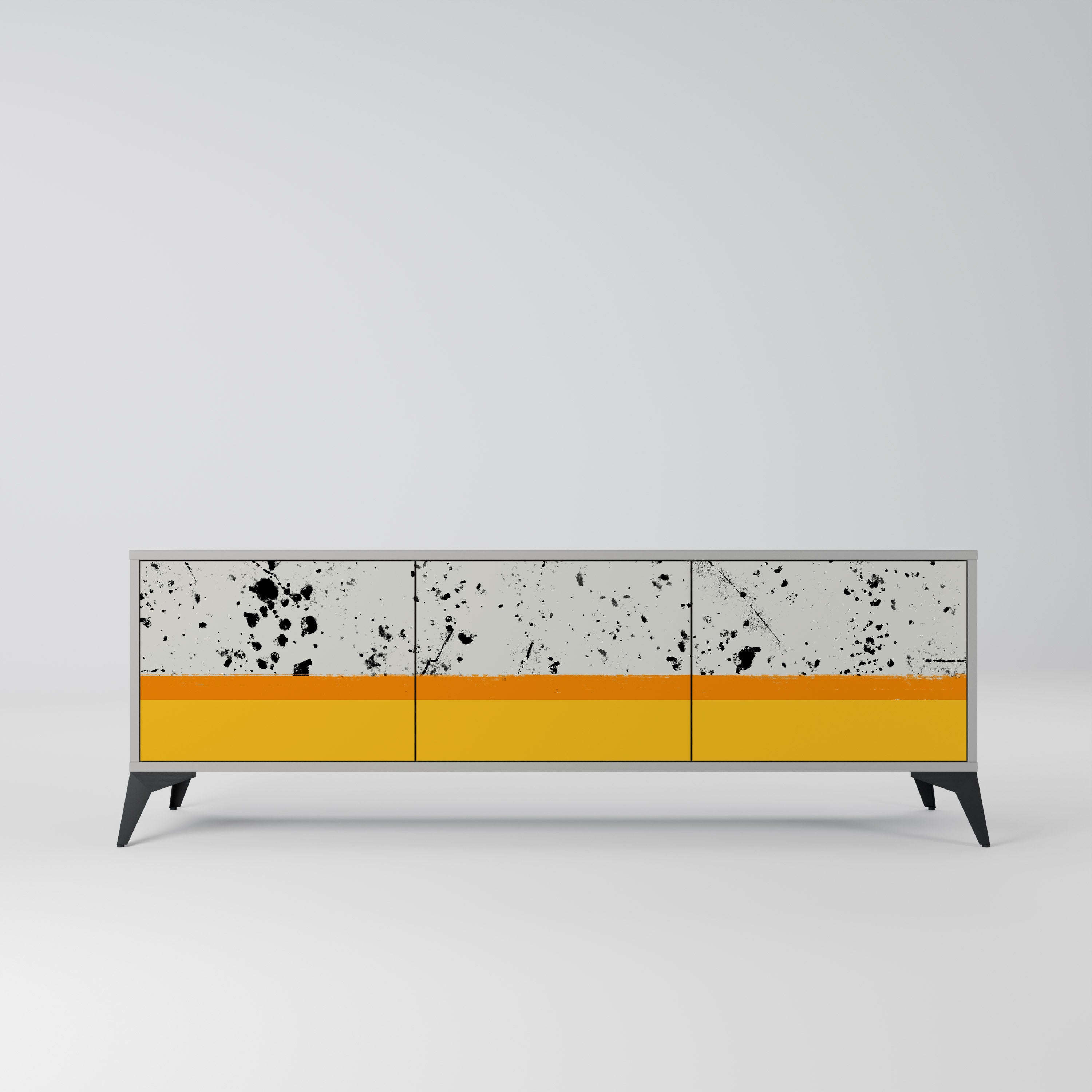 DYED BY ORANGE TV-Lowboard mit 3 Türen in Grau