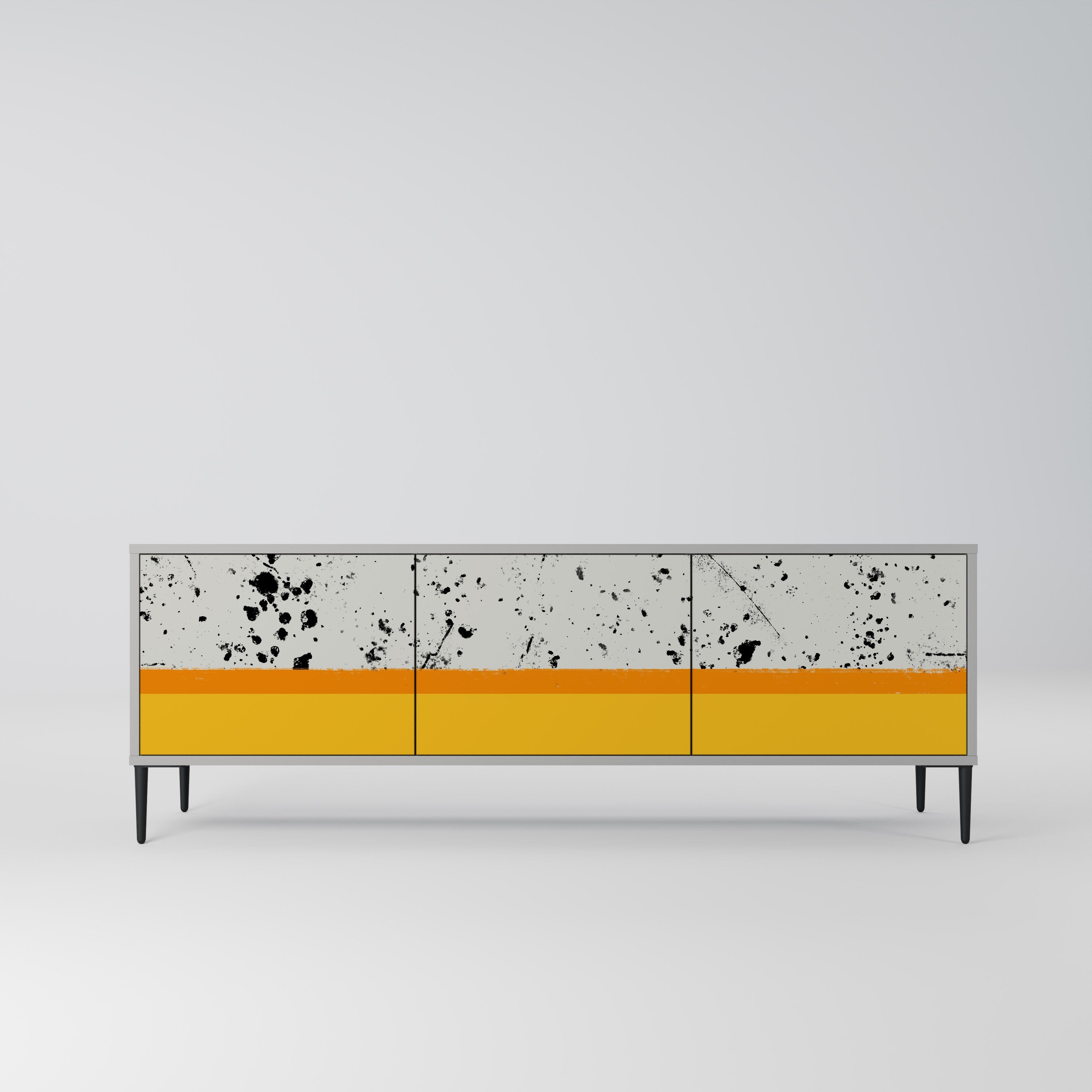 DYED BY ORANGE TV-Lowboard mit 3 Türen in Grau