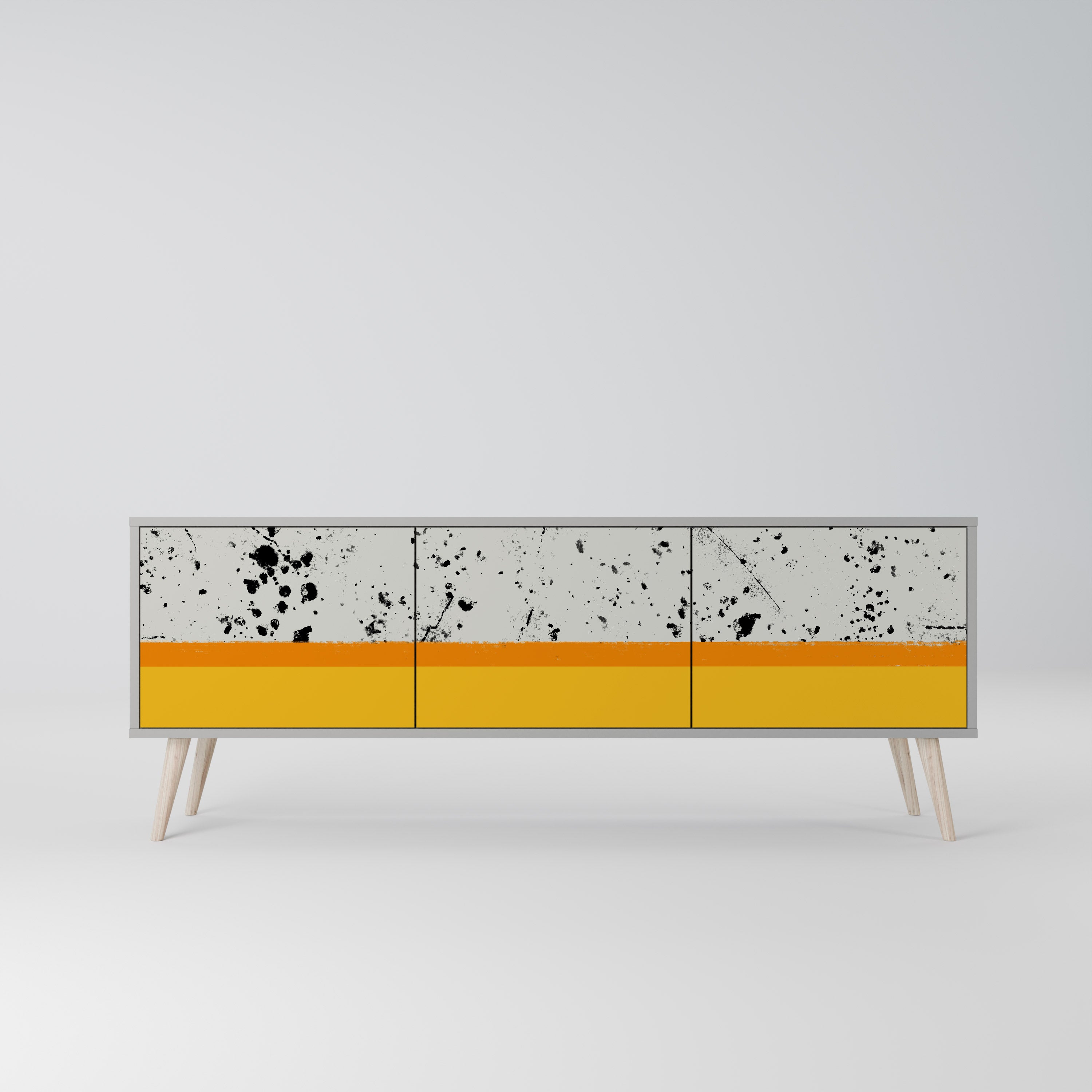 DYED BY ORANGE TV-Lowboard mit 3 Türen in Grau