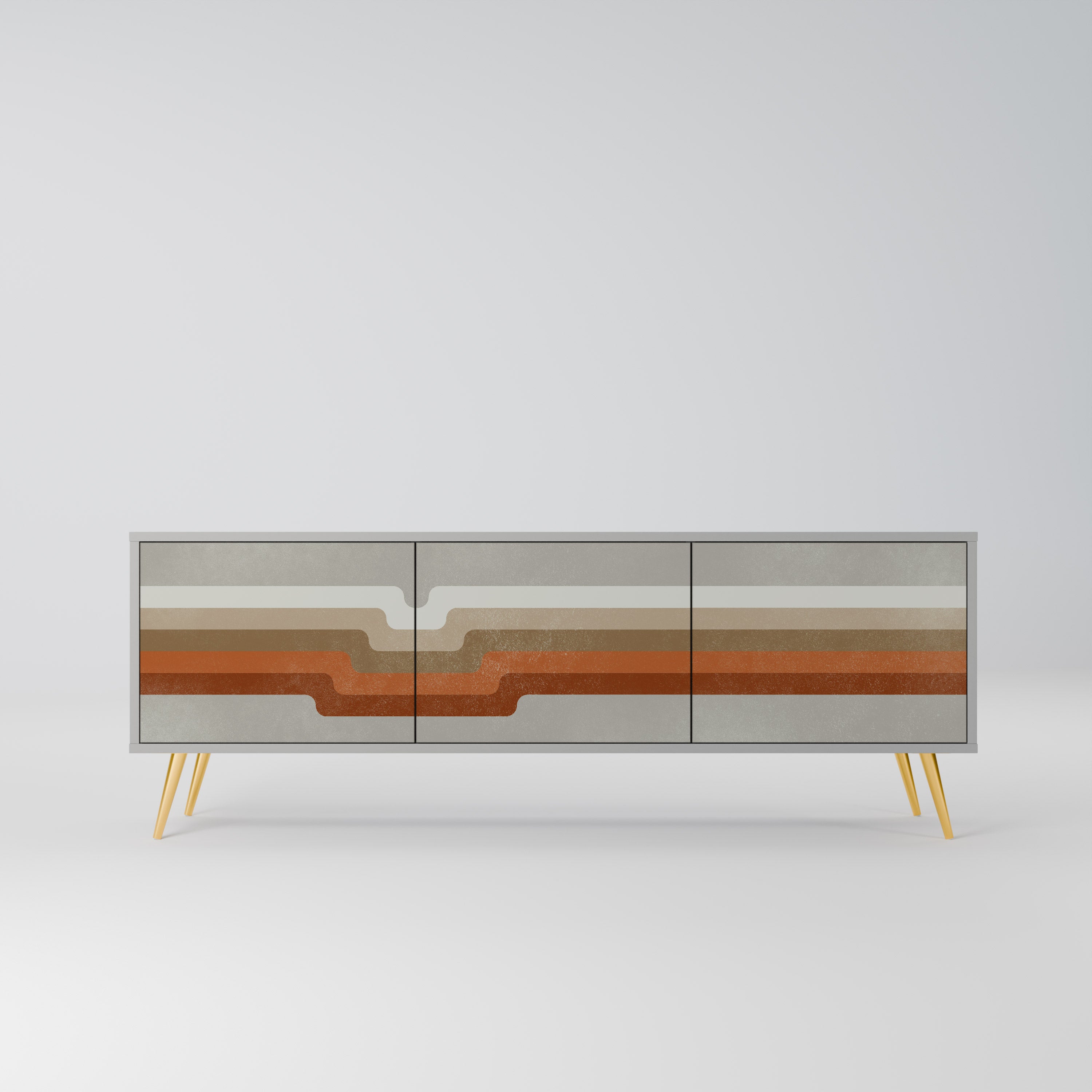 PECULIAR TRAIL TV-Lowboard mit 3 Türen in Grau