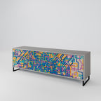 MEMORIES MAP TV-Lowboard mit 3 Türen in Grau