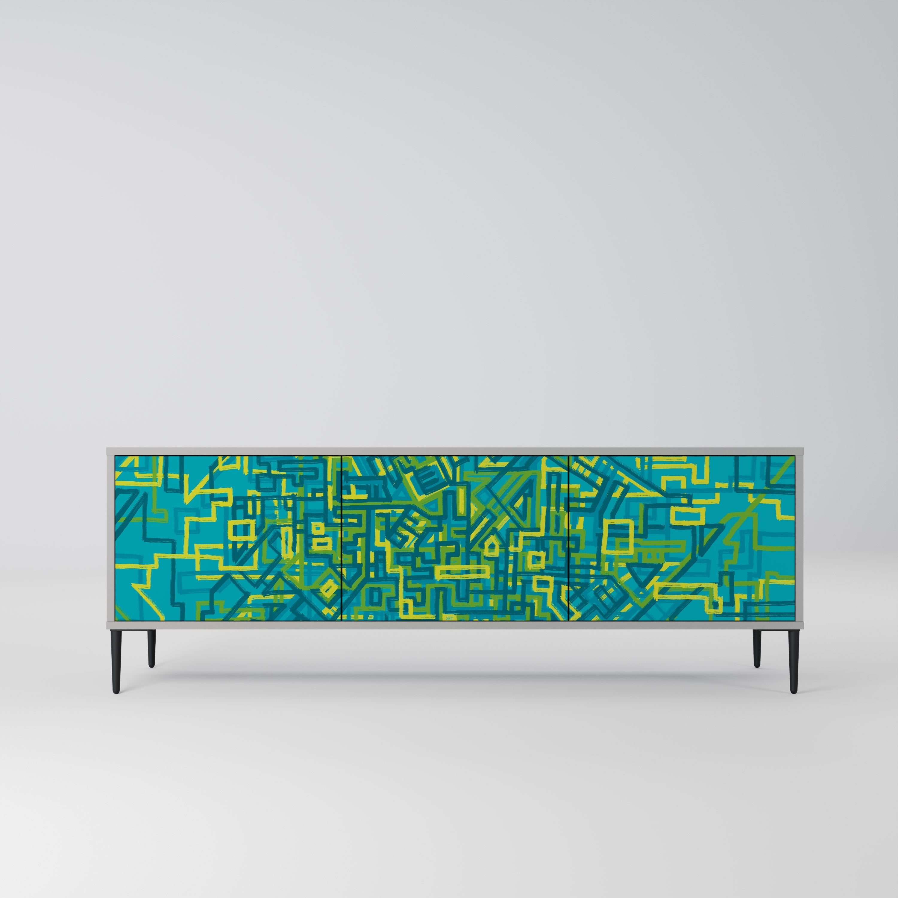 NOSTALGIC MEMORIES TV-Lowboard mit 3 Türen in Grau