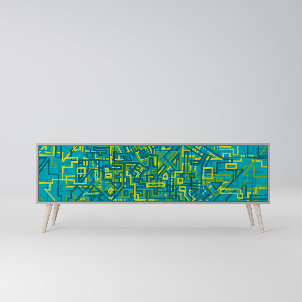 NOSTALGIC MEMORIES TV-Lowboard mit 3 Türen in Grau