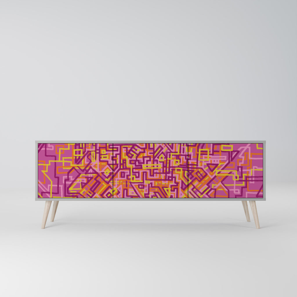 LOVELY MEMORIES TV-Lowboard mit 3 Türen in Grau