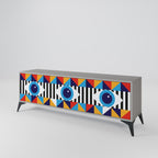 ABSTRACTION AND GEOMETRY TV-Lowboard mit 3 Türen in Grau