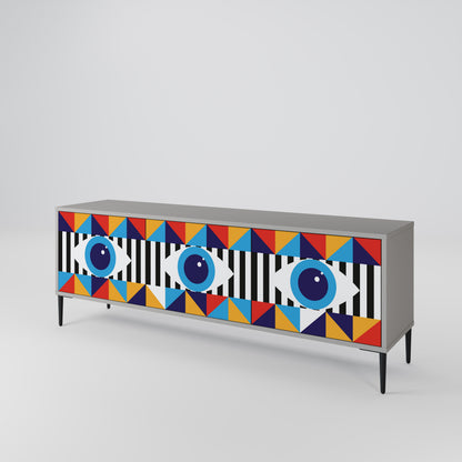 ABSTRACTION AND GEOMETRY 3-türiges TV-Lowboard