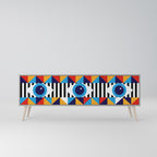 ABSTRACTION AND GEOMETRY TV-Lowboard mit 3 Türen in Grau