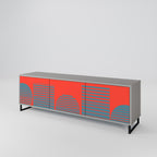 RISING GEOMETRY STARS TV-Lowboard mit 3 Türen in Grau