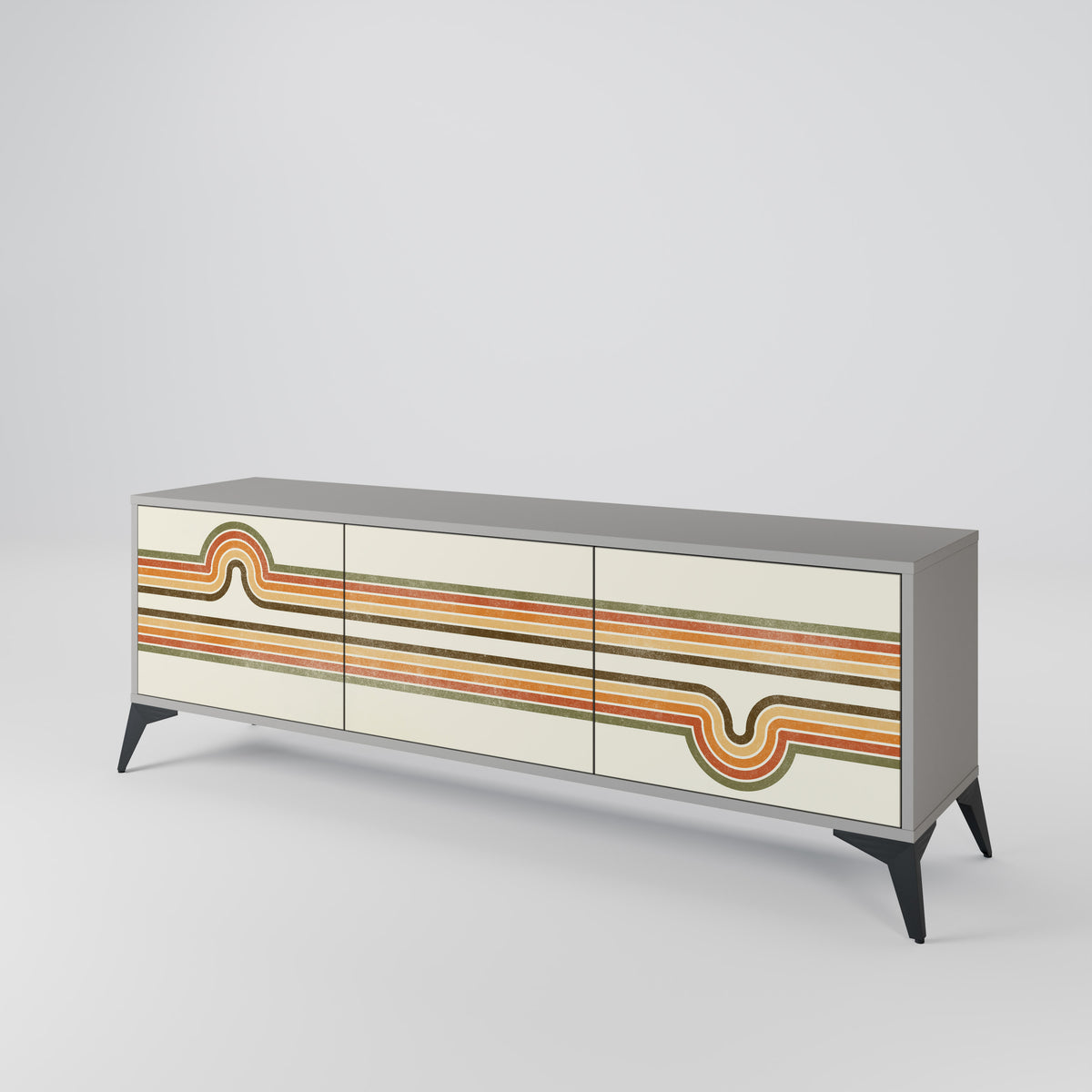 EXCEPTIONAL STREAM 3-türiges TV-Lowboard