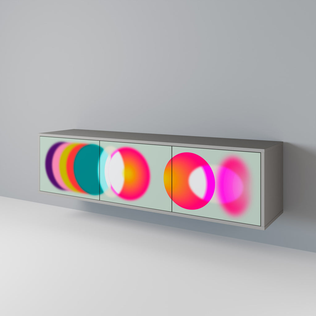 SYMPHONY OF COLORS TV-Lowboard mit 3 Türen in Grau
