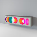 SYMPHONY OF COLORS TV-Lowboard mit 3 Türen in Grau