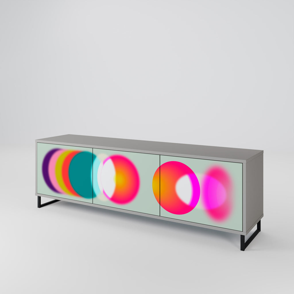 SYMPHONY OF COLORS TV-Lowboard mit 3 Türen in Grau
