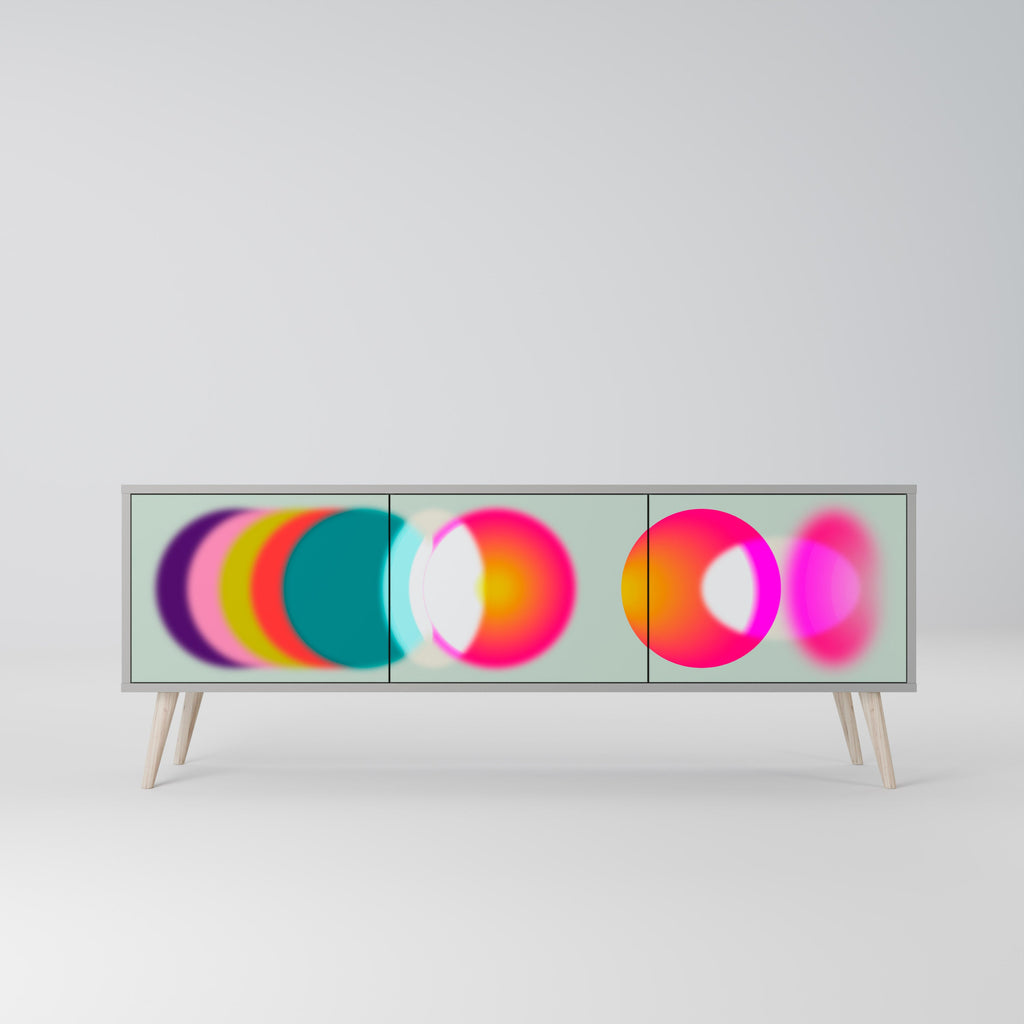 SYMPHONY OF COLORS TV-Lowboard mit 3 Türen in Grau