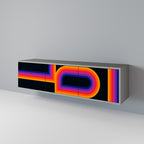 BLINDED BY THE LIGHTS TV-Lowboard mit 3 Türen in Grau