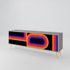 BLINDED BY THE LIGHTS TV-Lowboard mit 3 Türen in Grau